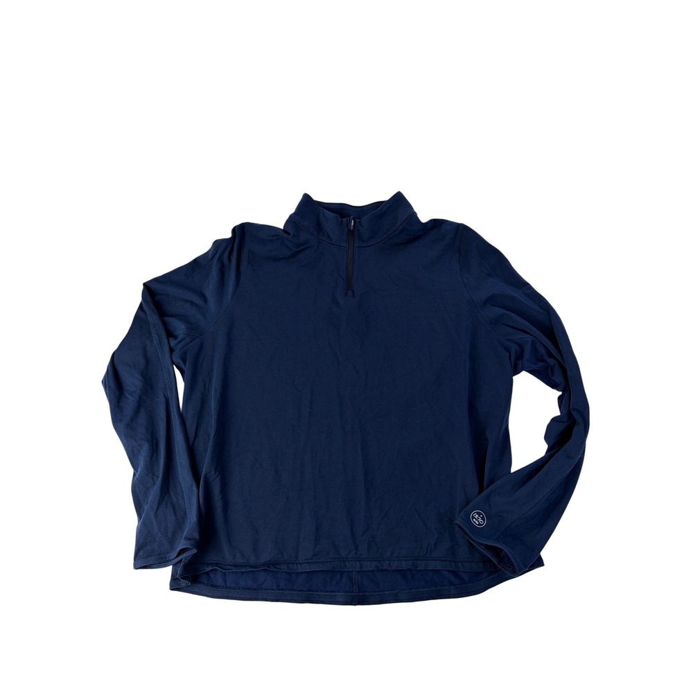 Allbirds Natural Run Mid Layer 1/4 Zip Mens XXL Wool Blend Shirt Navy